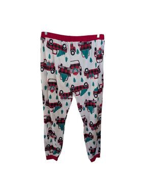 PATPAT Men's XXL Red Truck Green Tree Christmas Pajama Pants, Holiday Festive